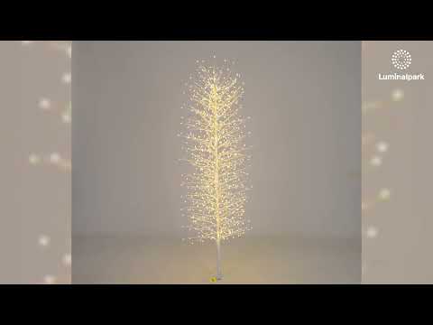  Árbol Slim Rama de Tilo blanco h 1,4 m, 1080 microled blanco cálido, uso interior 2