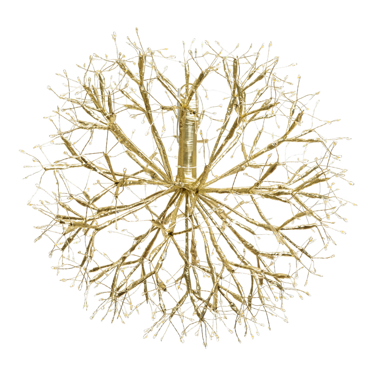 Sphère lumineuse RICCO avec branches Champagne, Ø 40 cm, 576 microled blanc chaud et blanc froid, intérieur 5 Sphère lumineuse RICCO avec branches Champagne, Ø 40 cm, 576 microled blanc chaud et blanc froid, intérieur 5