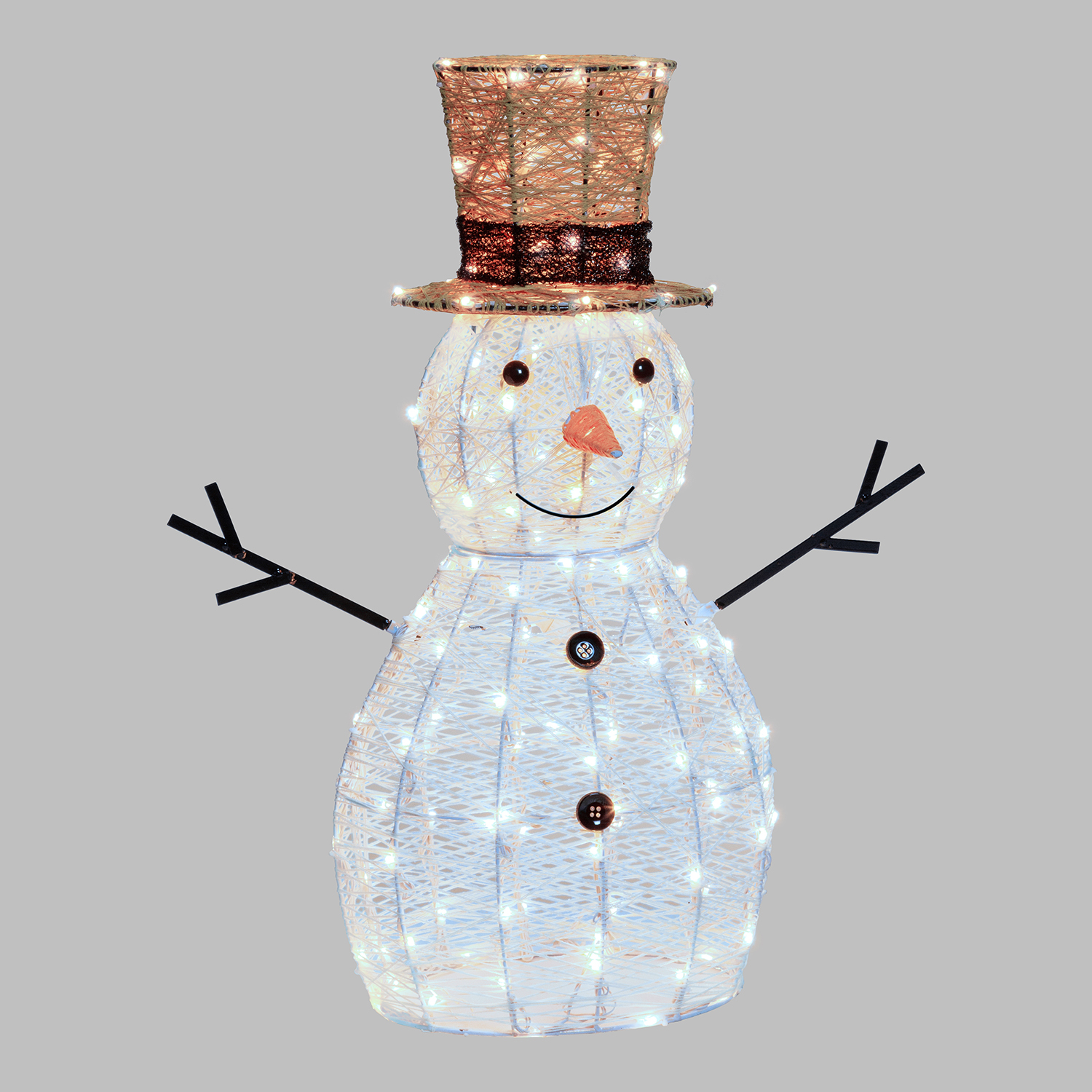 Pupazzo di Neve 3D Light Cream & Brown, h 70 cm, 160 Dual LED bianco extra caldo e bianco freddo 5