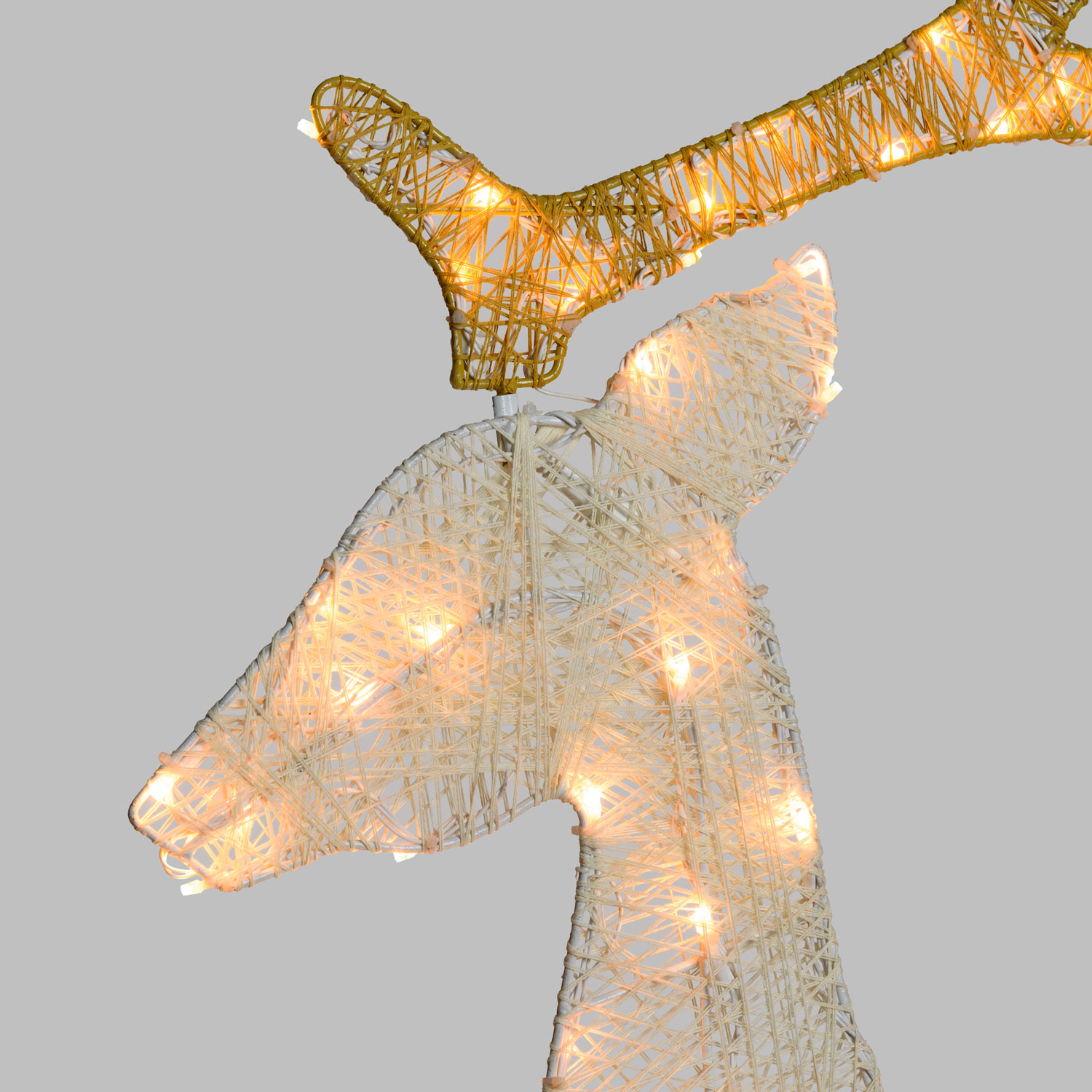 Renne 2D Light Crème et Marron h 143 cm, led blanc chaud traditionnel 2 Renne 2D Light Crème et Marron h 143 cm, led blanc chaud traditionnel 2