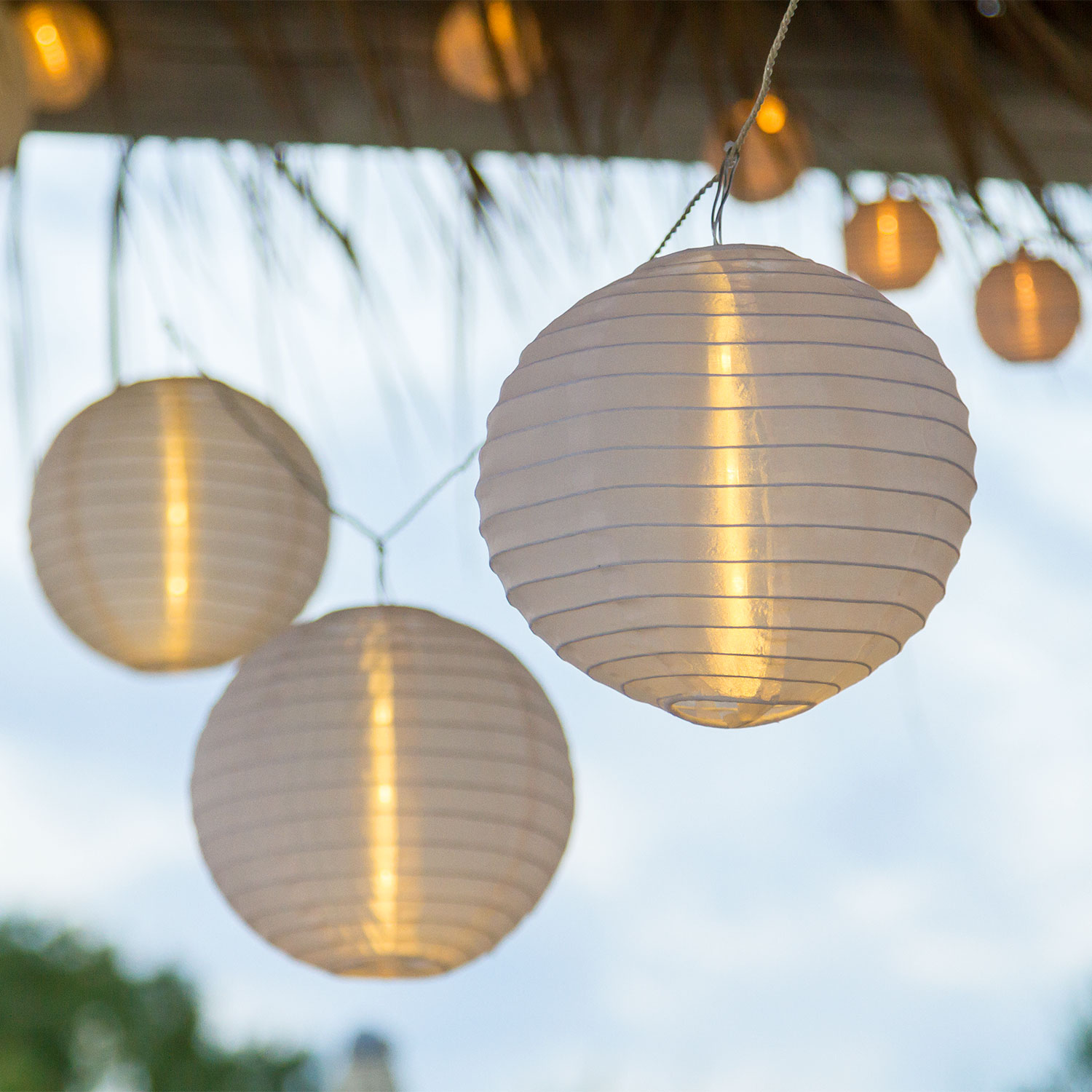 Catena di 10 lanterne, led bianco caldo 3 Catena di 10 lanterne, led bianco caldo 3