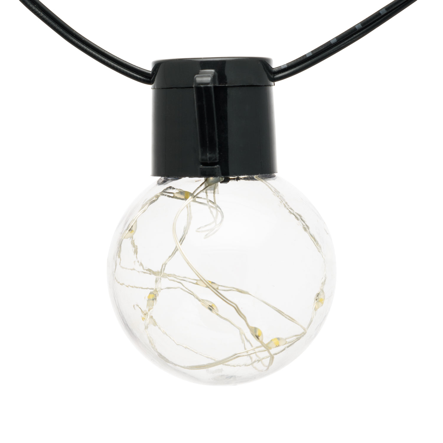 Guirnalda solar de 6 m, 15 bombillas transparentes globo Ø 50 mm, microled blanco cálido 5 Guirnalda solar de 6 m, 15 bombillas transparentes globo Ø 50 mm, microled blanco cálido 5