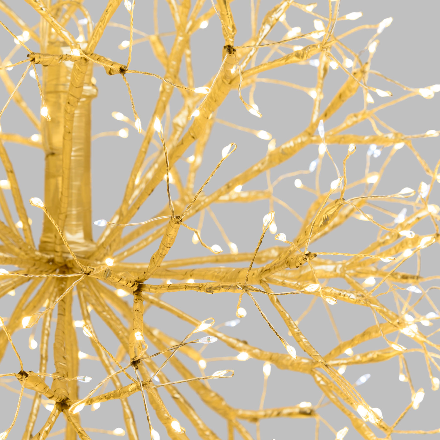 Sphère lumineuse RICCO avec branches Champagne, Ø 40 cm, 576 microled blanc chaud et blanc froid, intérieur 8 Sphère lumineuse RICCO avec branches Champagne, Ø 40 cm, 576 microled blanc chaud et blanc froid, intérieur 8
