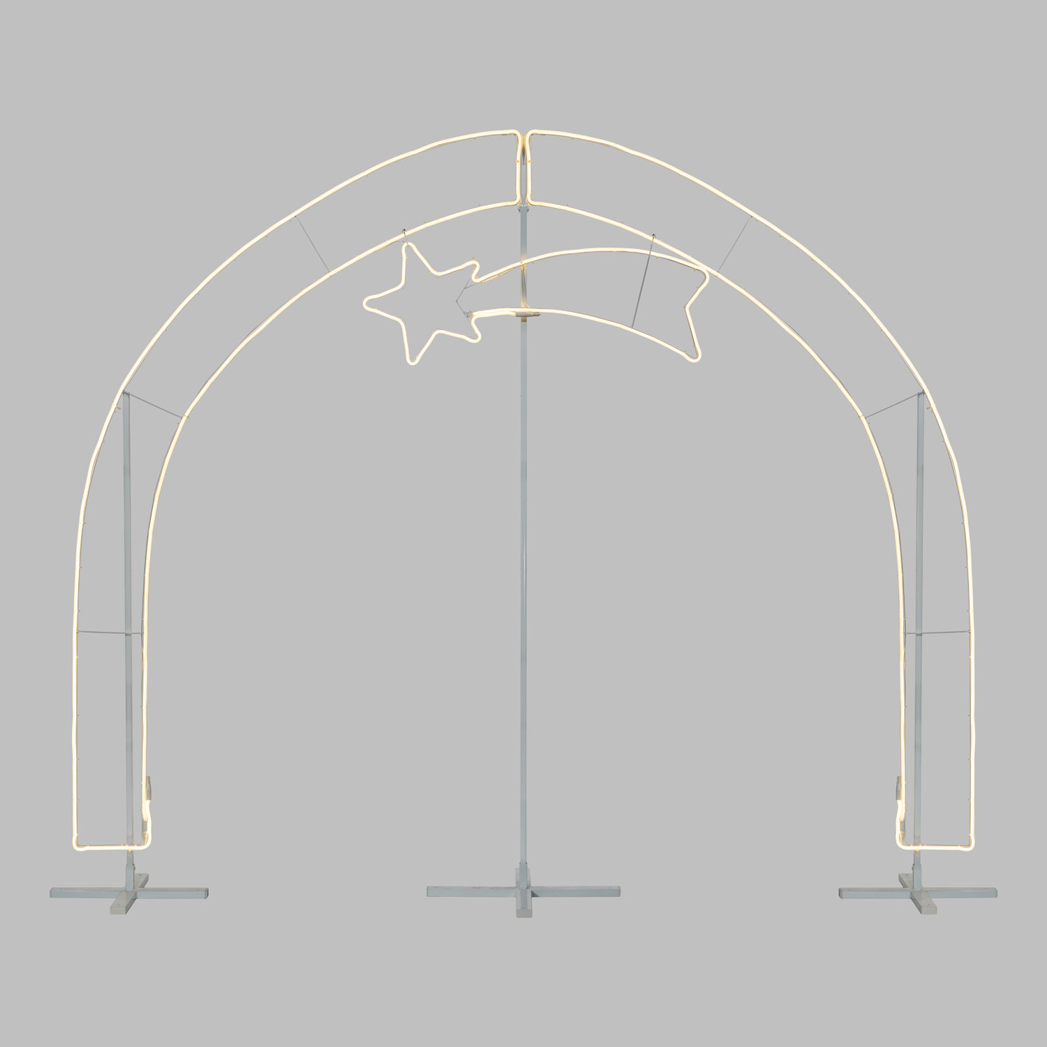 Grotte Krippe Maxi mit Komet aus LED Neon Lichtschlauch, warmweiß  2 Grotte Krippe Maxi mit Komet aus LED Neon Lichtschlauch, warmweiß  2