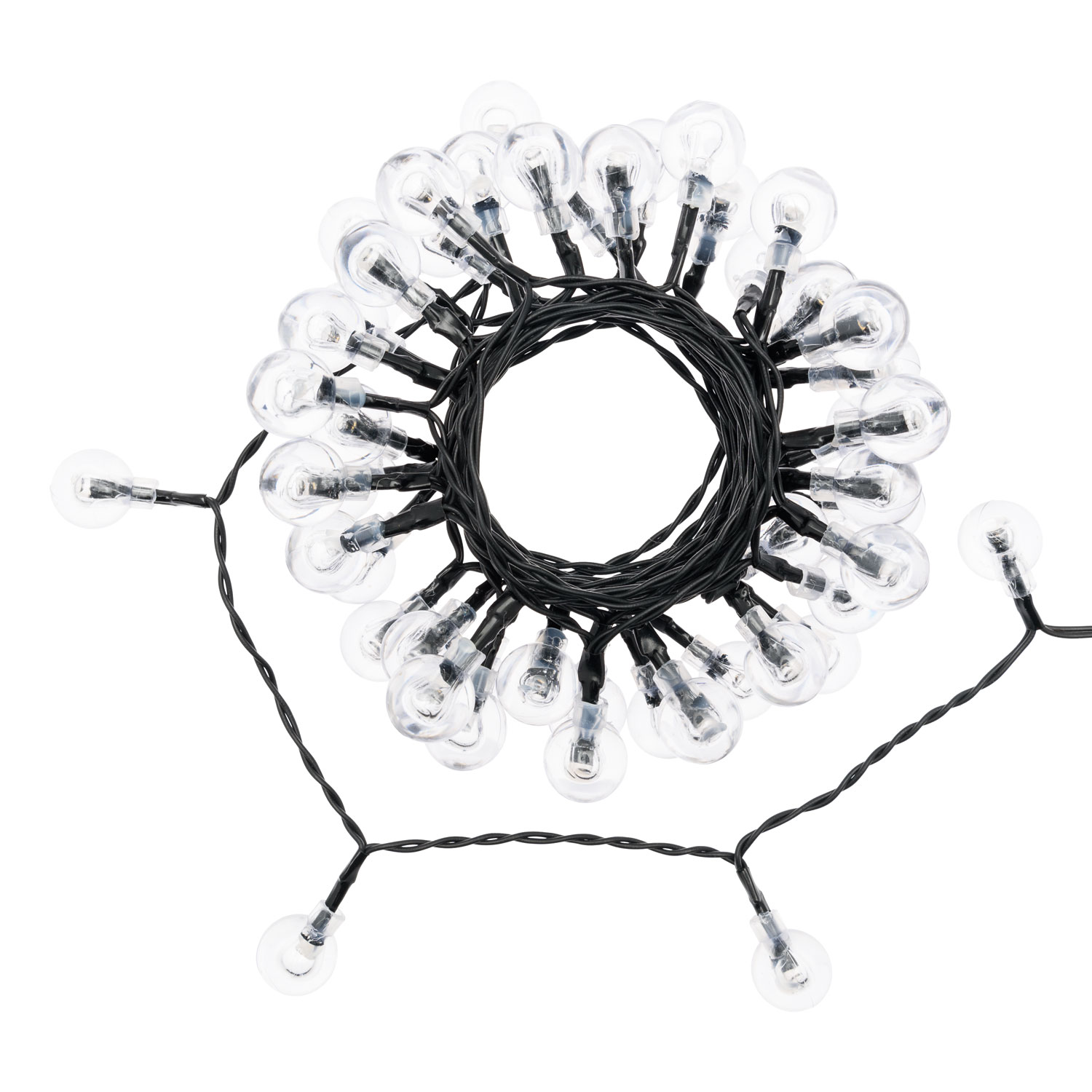 5 m Solar string, 50 clear spheres Ø 20 mm, warm white led 5 5 m Solar string, 50 clear spheres Ø 20 mm, warm white led 5