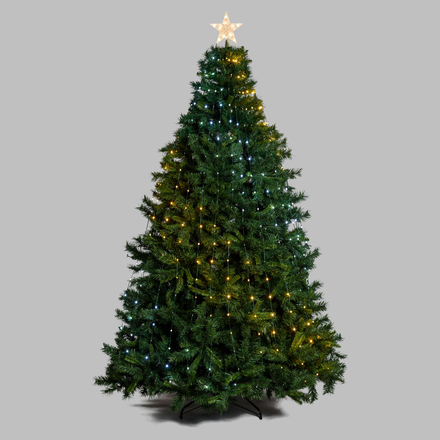 Manteau de lumière pour sapin de Noël h. 195 cm, 440 gouttes de lumière Blanc Chaud et Blanc Froid 6 Manteau de lumière pour sapin de Noël h. 195 cm, 440 gouttes de lumière Blanc Chaud et Blanc Froid 6