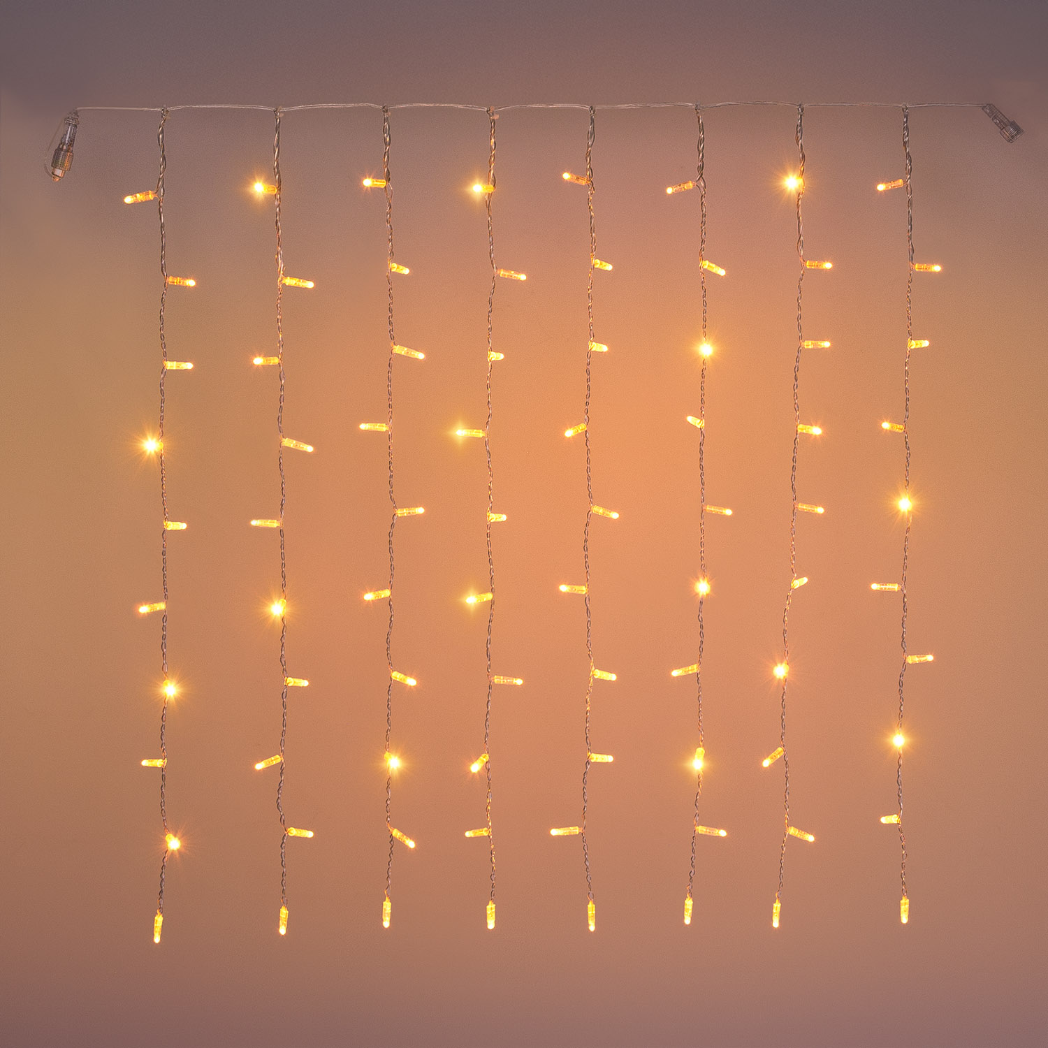 1 x h 1 m Warm White Connect ProLine 36V Dual Color Flashing Curtain Lights, 80 maxiLEDs, transparent cable 2