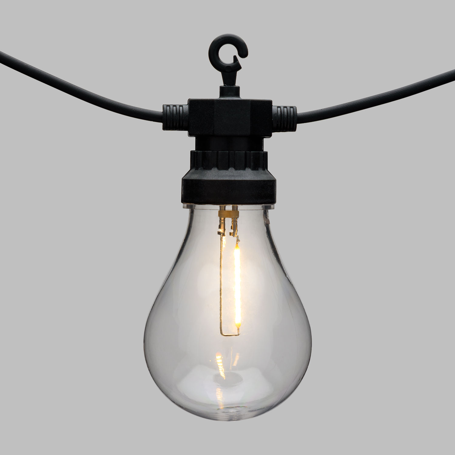 Catena 5,5 metri, 10 lampadine trasparenti con filament led bianco caldo 3 Catena 5,5 metri, 10 lampadine trasparenti con filament led bianco caldo 3