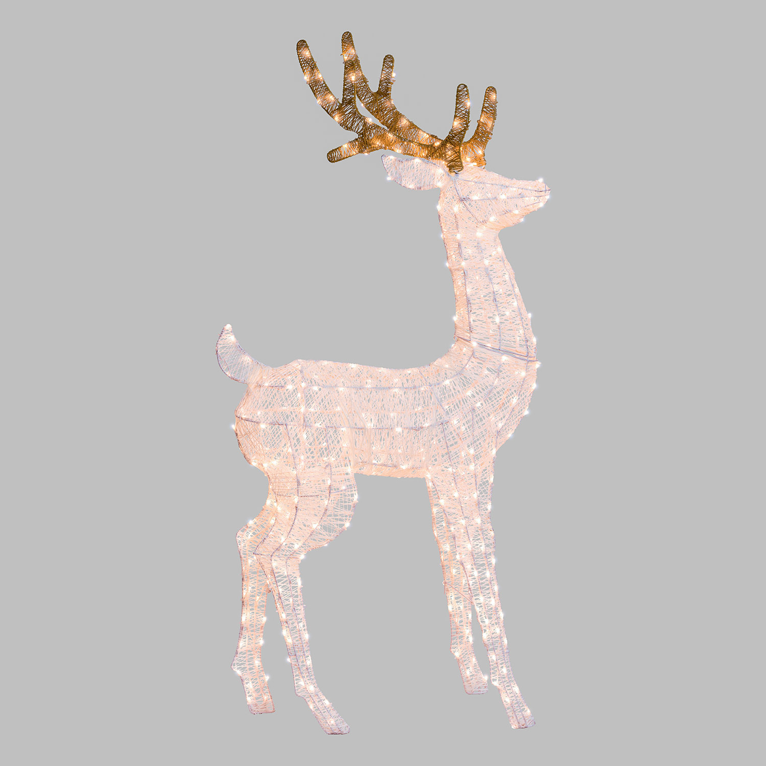 Renna 3D Light Cream & Brown, h 380 cm, 200 Dual LED bianco extra caldo e bianco freddo 6