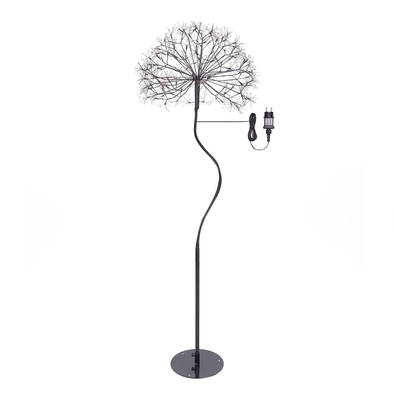 Albero Ramo sfera RICCO nero, h 160 cm, 1350 microled bianco caldo, uso interno 2
