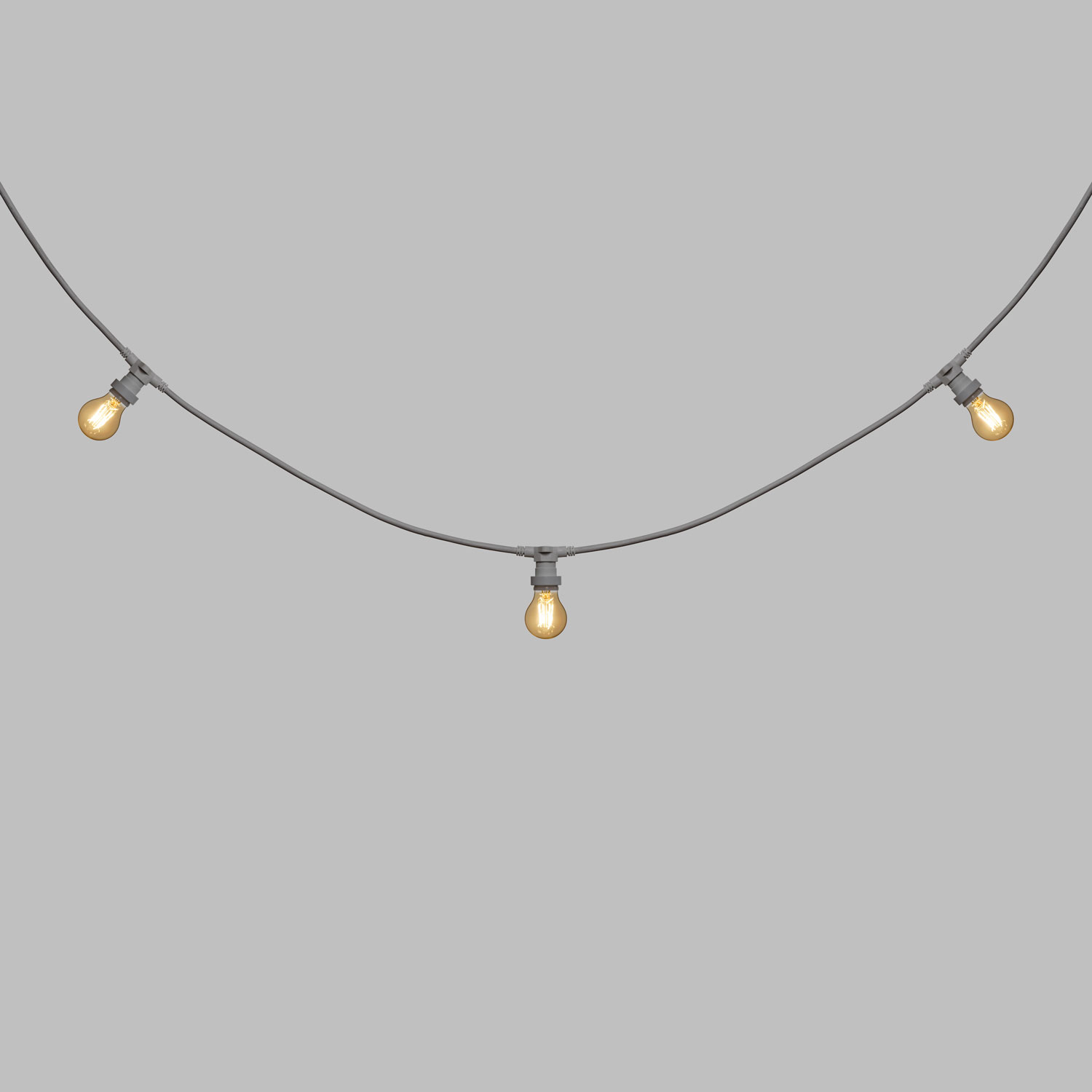5m Lichterkette, 16 LED-Tropfenbirnen 8 Watt Ø 67 mm, dimmbar, weißes Kabel, erweiterbar 6 5m Lichterkette, 16 LED-Tropfenbirnen 8 Watt Ø 67 mm, dimmbar, weißes Kabel, erweiterbar 6
