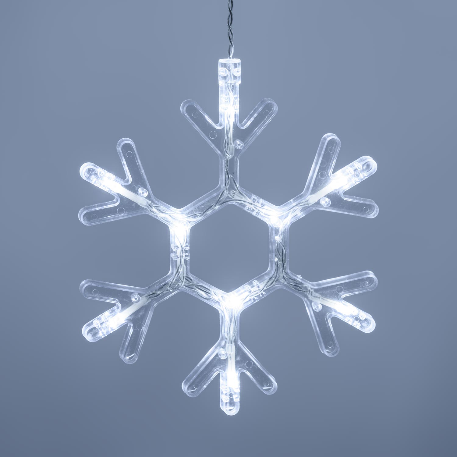 Stalattite con cristalli di neve, h 1,05 m, led bianco freddo 4 Stalattite con cristalli di neve, h 1,05 m, led bianco freddo 4