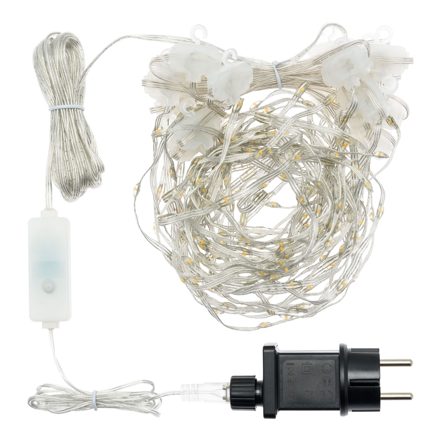 Stalactite effet chute de neige h 0,8 m, gouttes de lumière led blanc chaud traditionnel 5 Stalactite effet chute de neige h 0,8 m, gouttes de lumière led blanc chaud traditionnel 5
