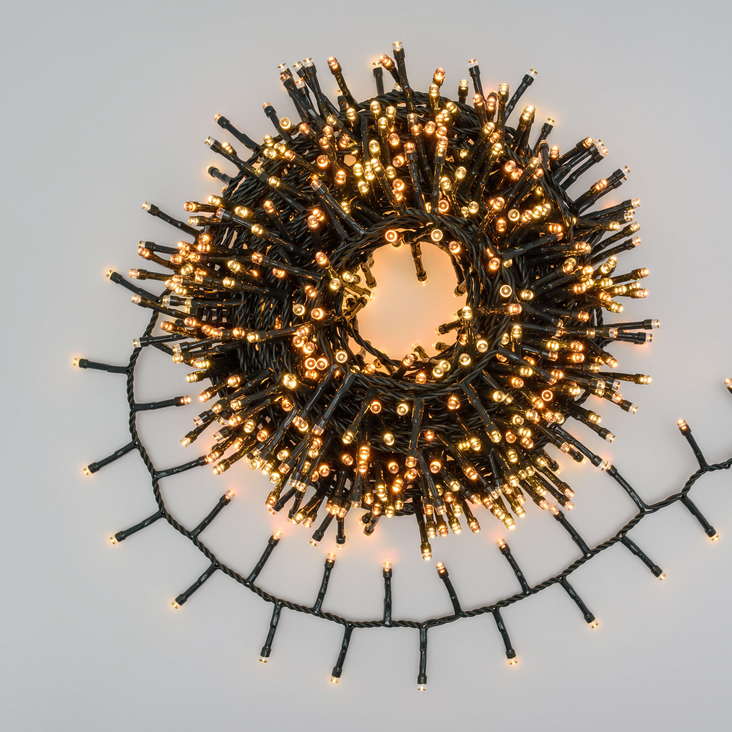 14,9m, 720 Traditional Warm White and Warm White LEDs Mini Cluster String Lights, Green cable 14,9m, 720 Traditional Warm White and Warm White LEDs Mini Cluster String Lights, Green cable