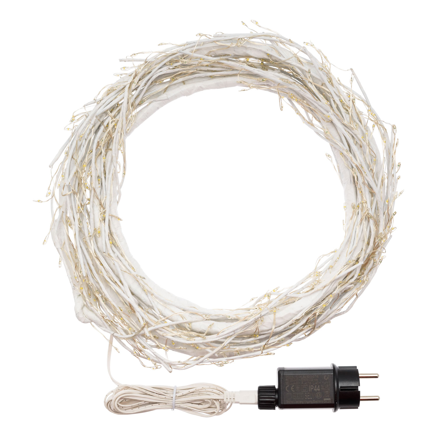 Branche Tilleul blanc 3 m, 504 microled blanc chaud, câble métal argenté, intérieur 9 Branche Tilleul blanc 3 m, 504 microled blanc chaud, câble métal argenté, intérieur 9