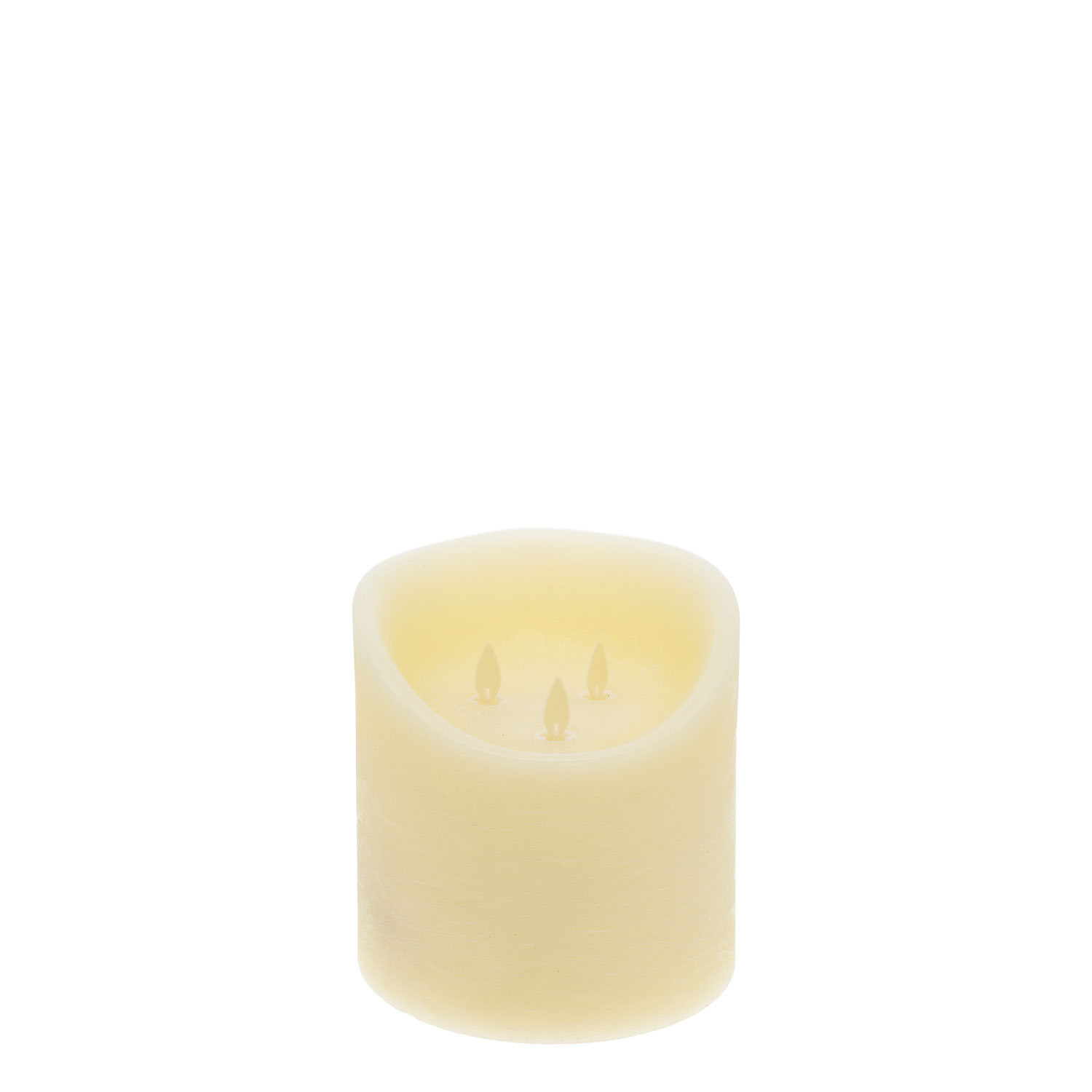 Ivory rough wax Candle, 3 flames, h 15 cm 6 Ivory rough wax Candle, 3 flames, h 15 cm 6
