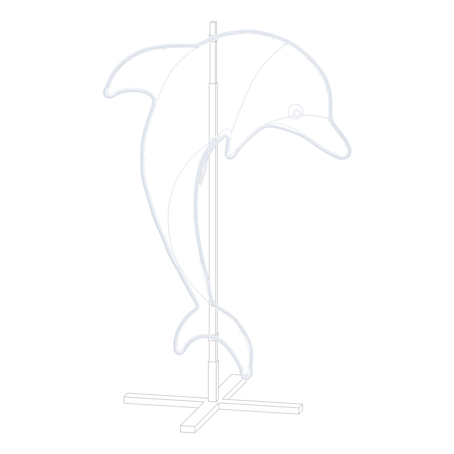 Double Sided Neon Dolphin Lights SMD, h. 95 cm, 960 Leds 5 Double Sided Neon Dolphin Lights SMD, h. 95 cm, 960 Leds 5