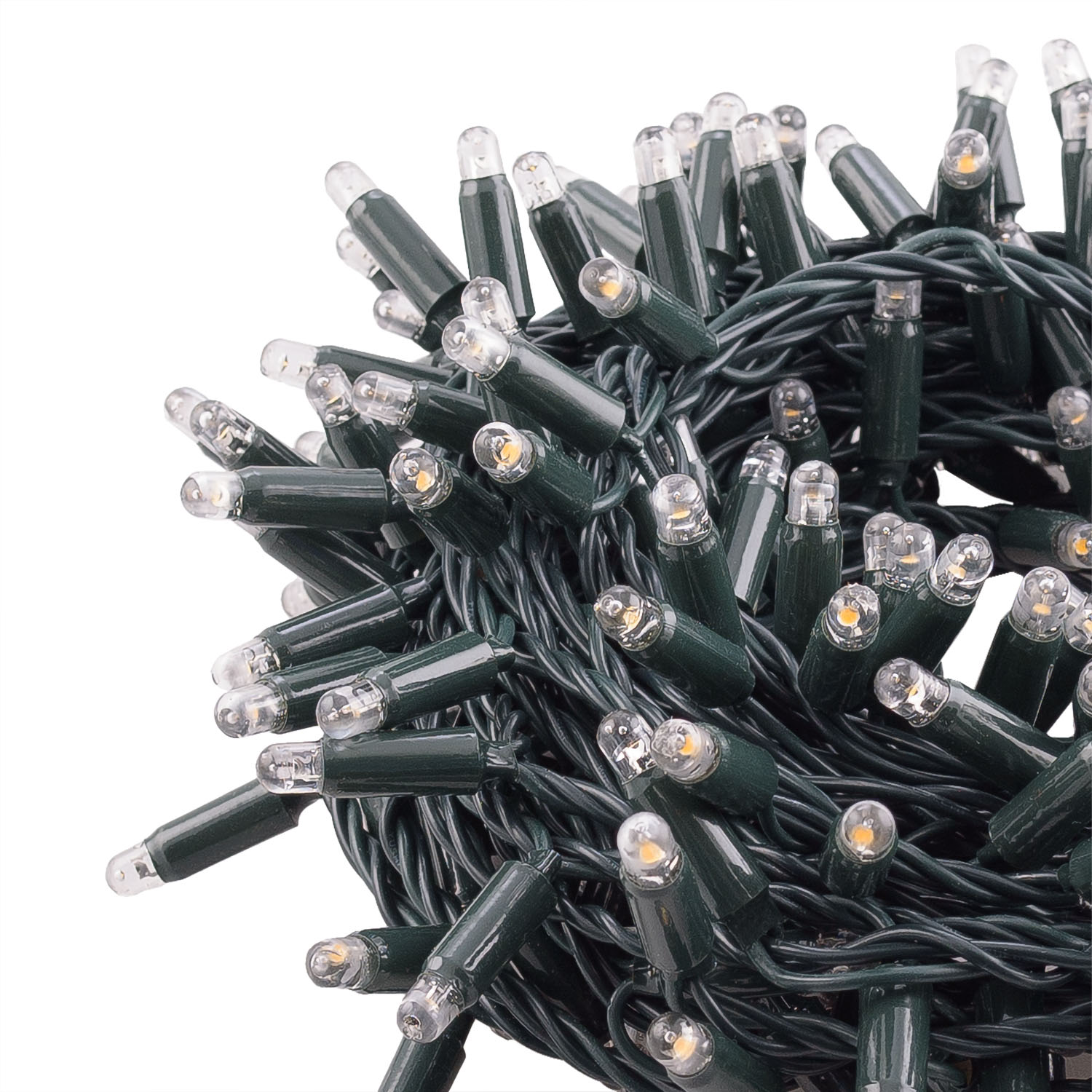 12 m Warm White Connect ProLine 36V String Lights, 240 maxiLEDs, green cable, connectable 4