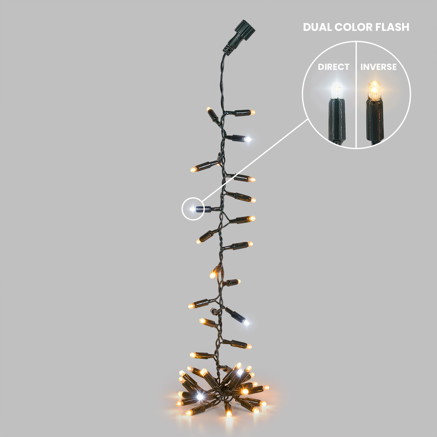 Festón Colgante Connect ProLine 36V, 0,8 m, 40 maxiled blanco cálido, cable verde