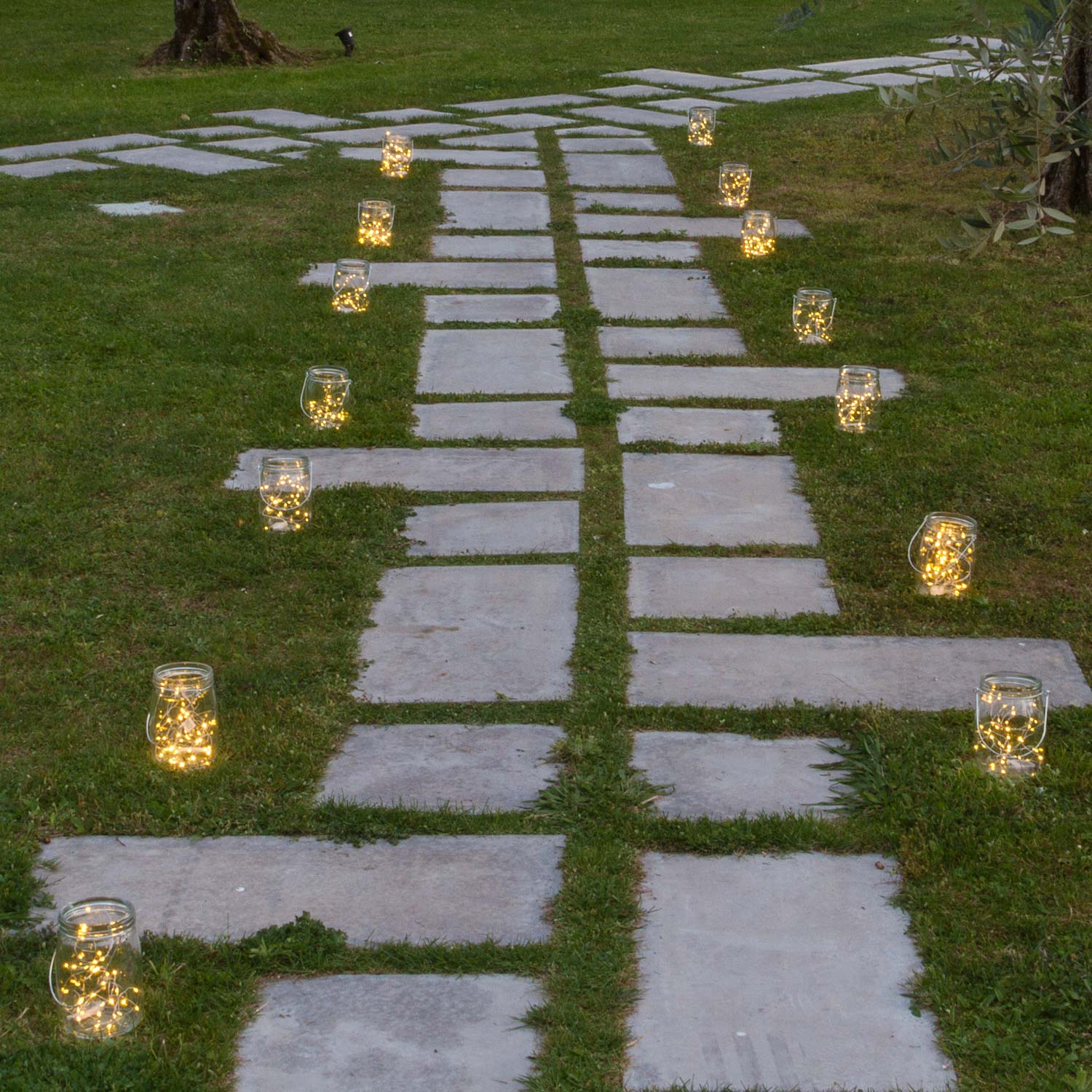Barattolo di vetro con 80 micro led bianco caldo e freddo 12 Barattolo di vetro con 80 micro led bianco caldo e freddo 12