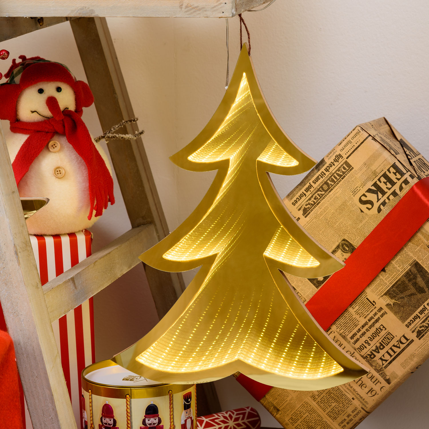 Albero di Natale luminoso Infinity Mirror 40 cm, led bianco extra caldo 1 Albero di Natale luminoso Infinity Mirror 40 cm, led bianco extra caldo 1