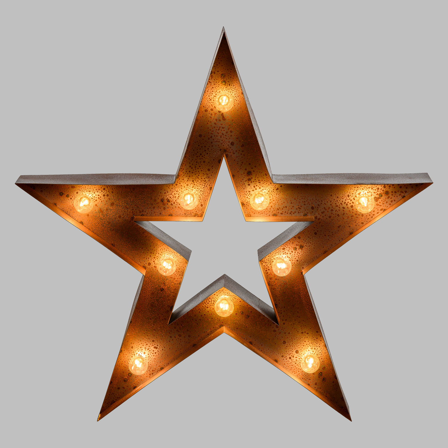 90 cm Brown Metal Star with 10 E14 Lamp Holders 90 cm Brown Metal Star with 10 E14 Lamp Holders