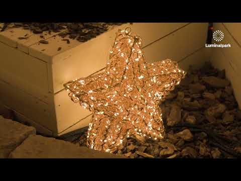3D-Stern Rose Gold, Spiraldraht, Ø 38 cm, 400 warmweiße Micro-LEDs 2
