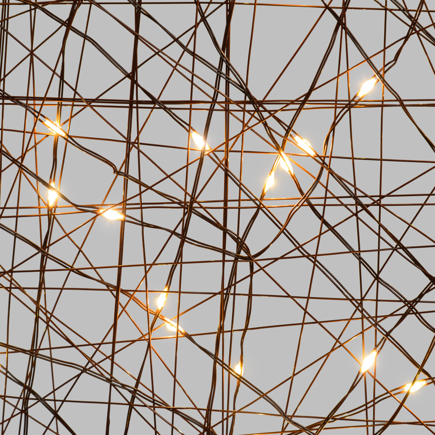 50cm Square Brown Metal Panel, 240 Warm White MicroLEDs 2 50cm Square Brown Metal Panel, 240 Warm White MicroLEDs 2