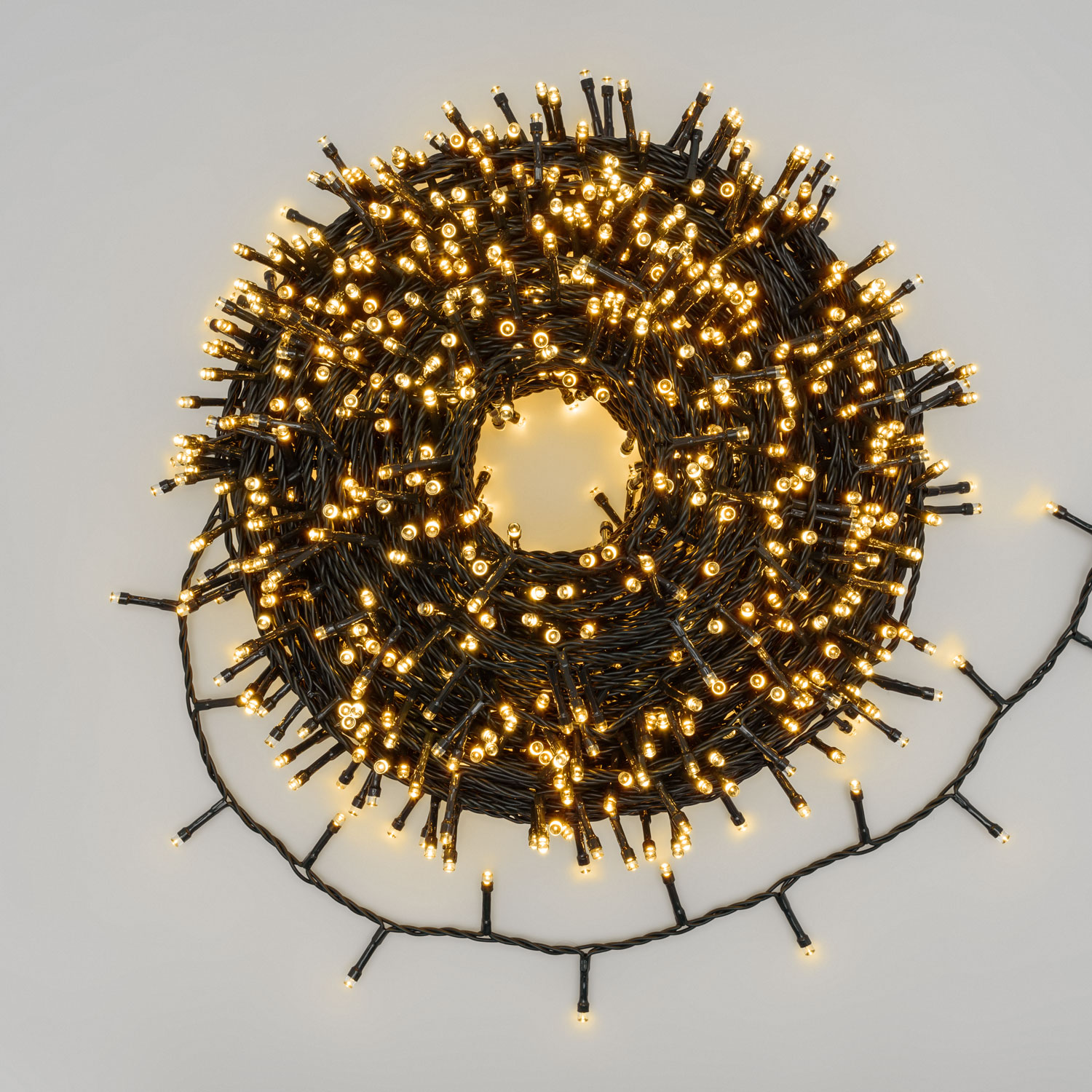 60m 1500 Warm White Led String Lights, Green Cable, With Cable Reel 5 60m 1500 Warm White Led String Lights, Green Cable, With Cable Reel 5