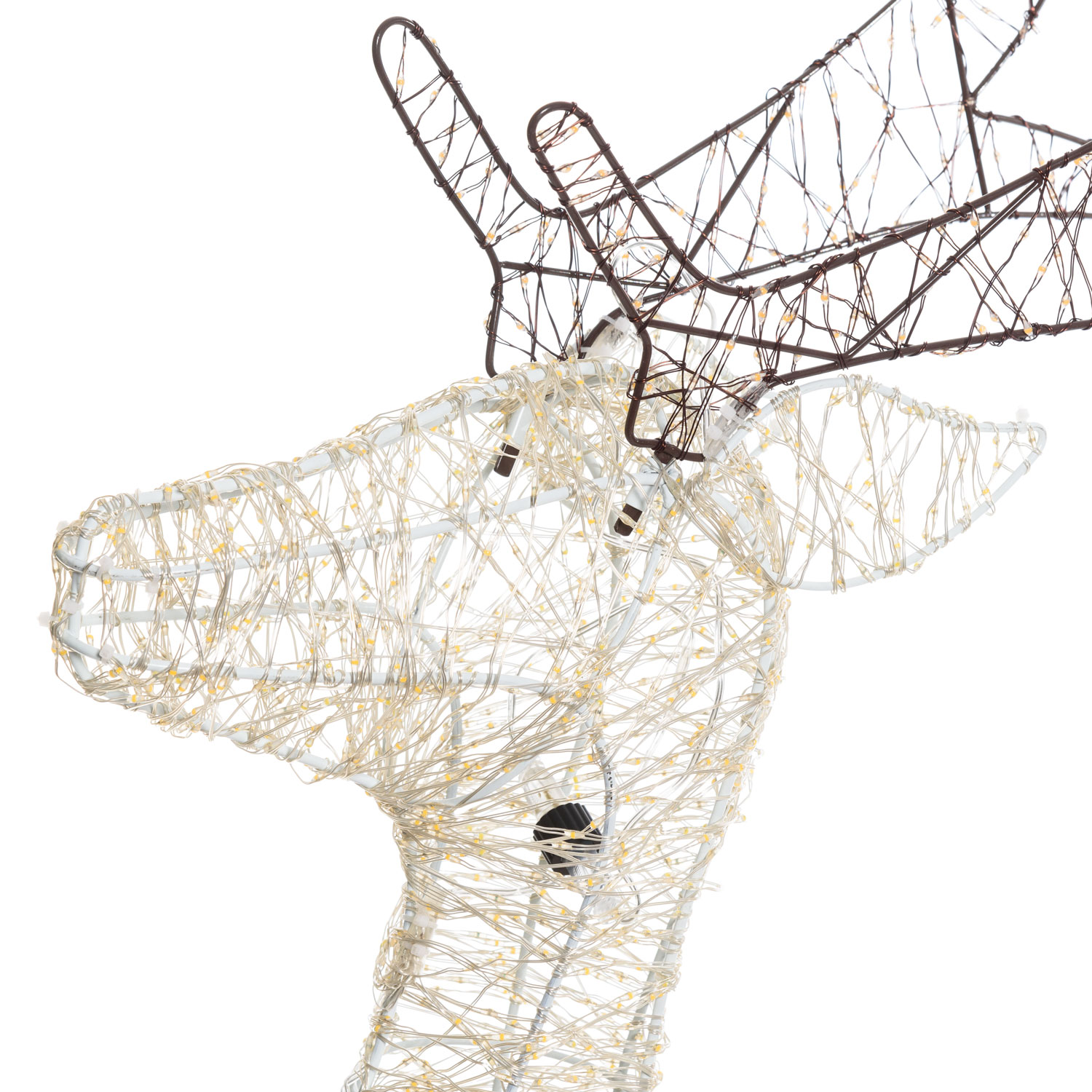 3D-Rentier mit angehobener Hufe, H. 130 cm, 5560 Mikro-LEDs mit hoher Anzahl in Warmweiß und Kaltweiß 4 3D-Rentier mit angehobener Hufe, H. 130 cm, 5560 Mikro-LEDs mit hoher Anzahl in Warmweiß und Kaltweiß 4