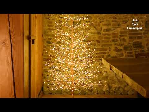 Albero Conico Tiglio oro rosa h 2,3 m, 2432 microled bianco caldo, uso interno 2