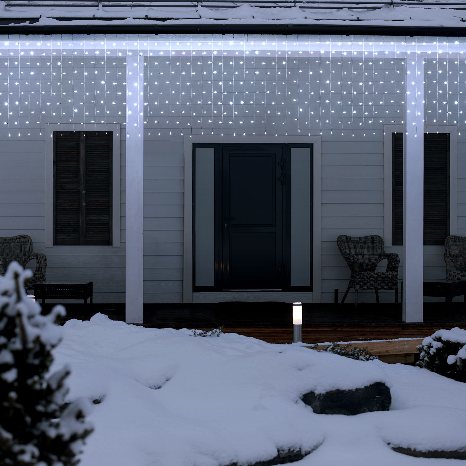 Rideau 10 x h 1 m, 1000 led blanc froid, câble blanc 3 Rideau 10 x h 1 m, 1000 led blanc froid, câble blanc 3