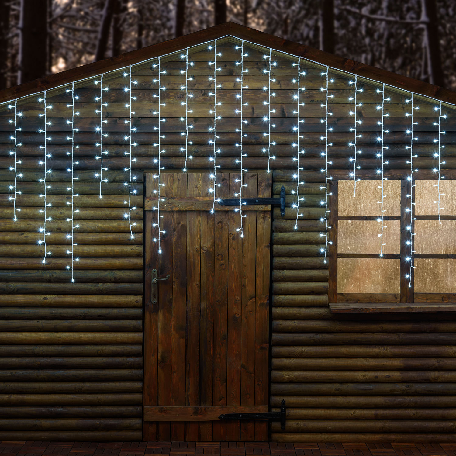 Stalattite effetto Nevicata, 480 led bianco freddo 4 Stalattite effetto Nevicata, 480 led bianco freddo 4