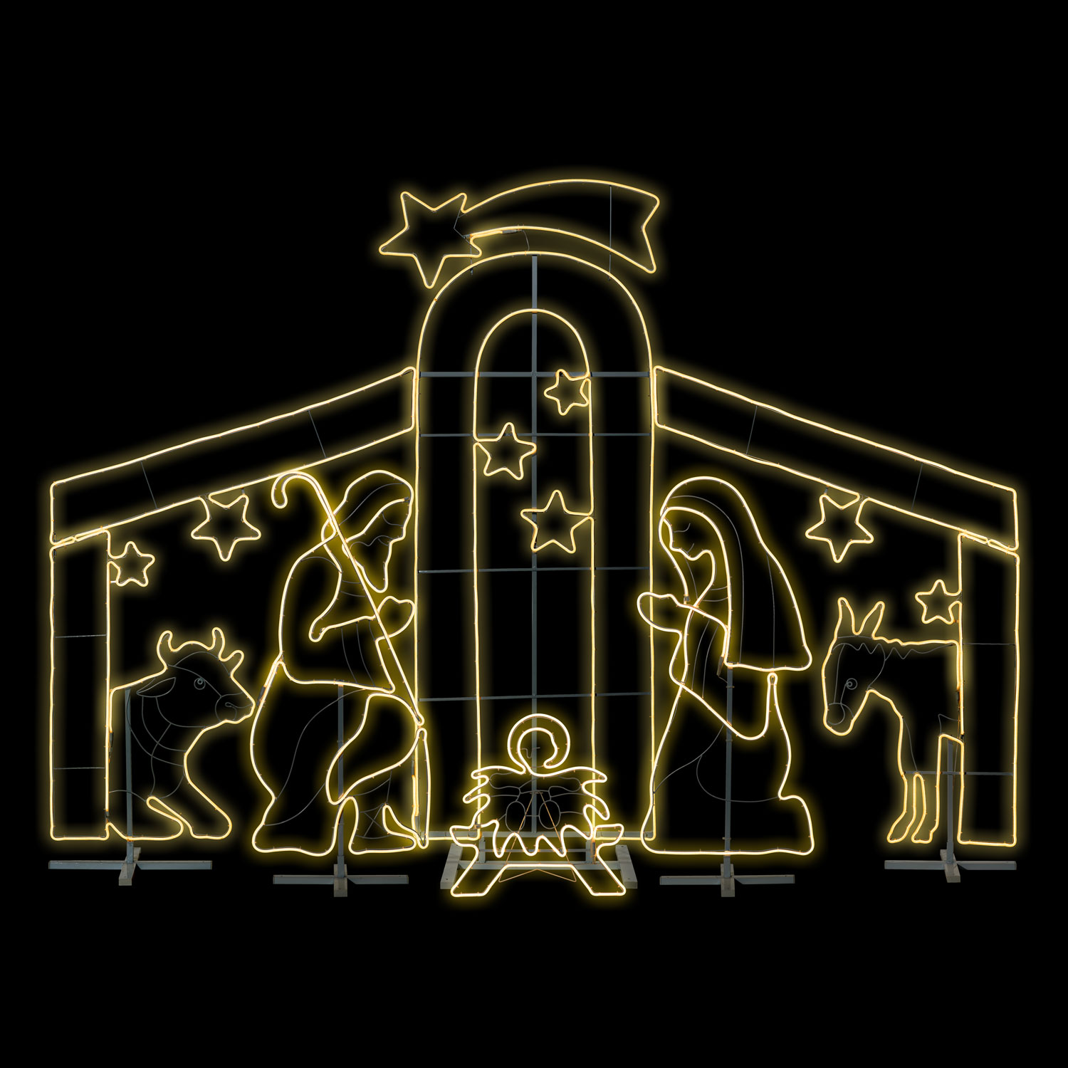 Lampe Crèche, Joseph en tube lumineux effet néon, 115 cm, led blanc chaud 6 Lampe Crèche, Joseph en tube lumineux effet néon, 115 cm, led blanc chaud 6