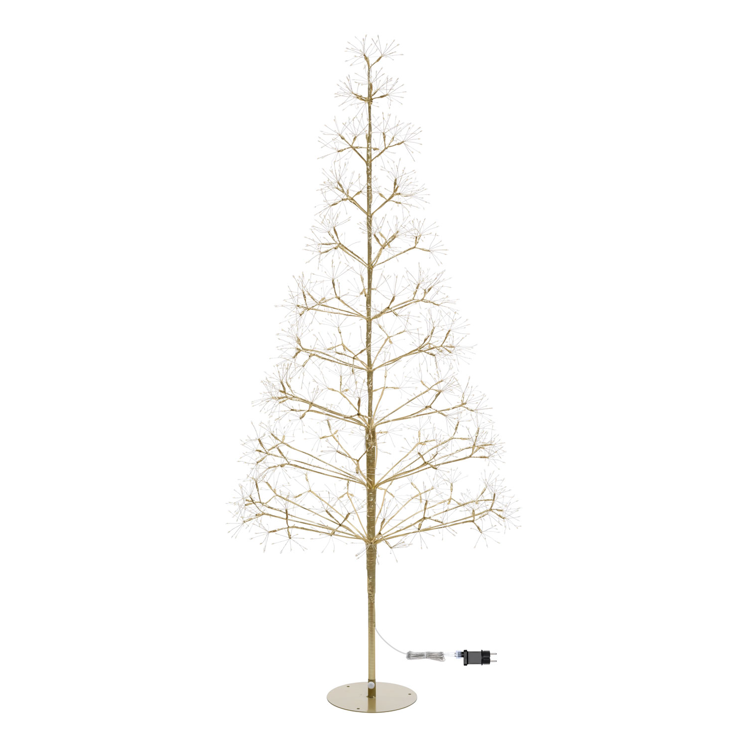 Champagnerfarbener Baum RICCO, H 1,8 m, 2100 Micro-LEDs in warmweiß und kaltweißem, Innenbereich 6 Champagnerfarbener Baum RICCO, H 1,8 m, 2100 Micro-LEDs in warmweiß und kaltweißem, Innenbereich 6
