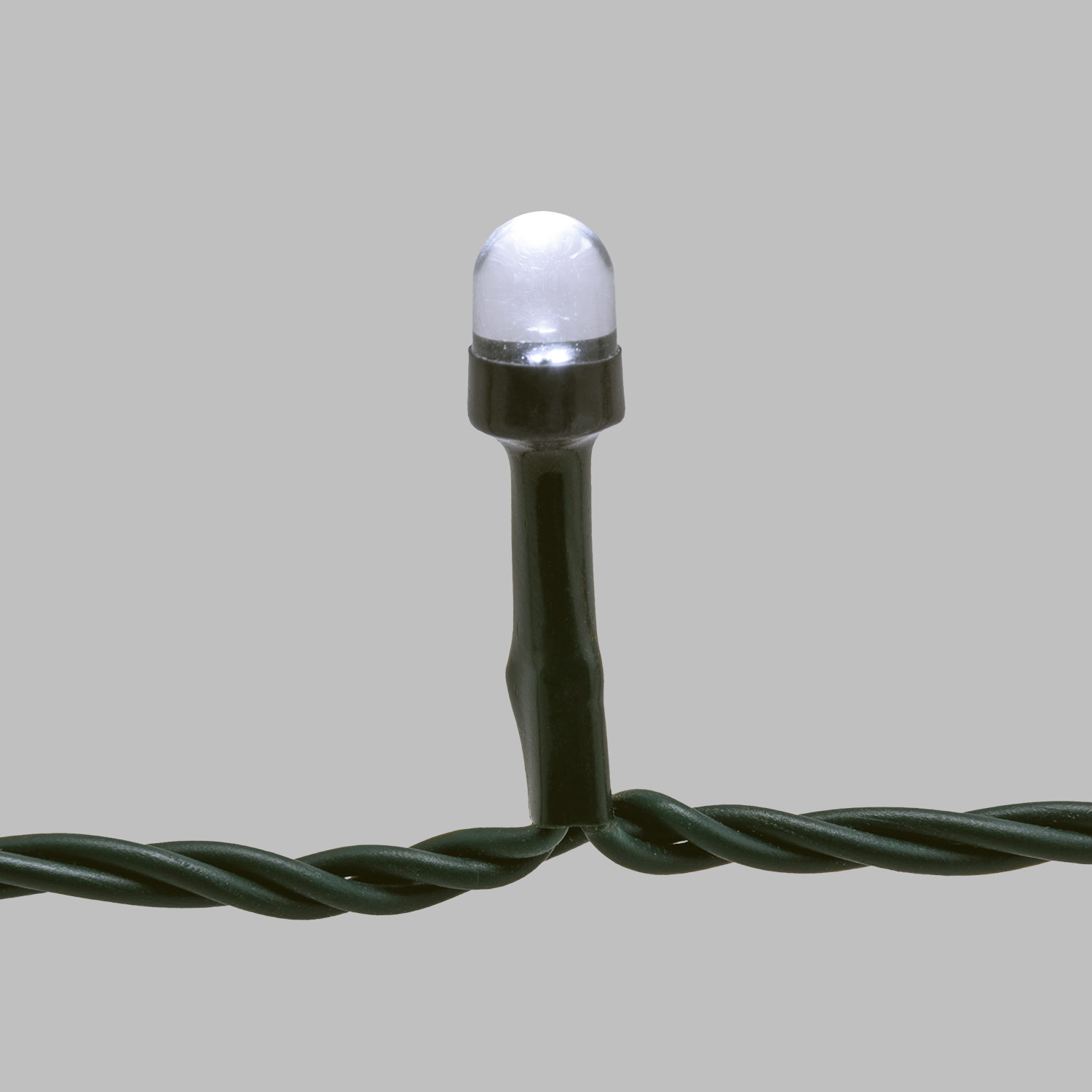 Catena 100 m, 1000 led Convex Ø 8 mm, bianco caldo e bianco freddo, cavo verde 5