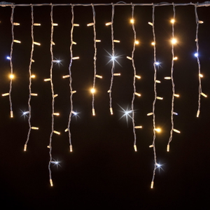 3 x h. 0.9m 228 Warm White and Cold White Flashing Maxiled Connectable Icicle Lights, IP67 13