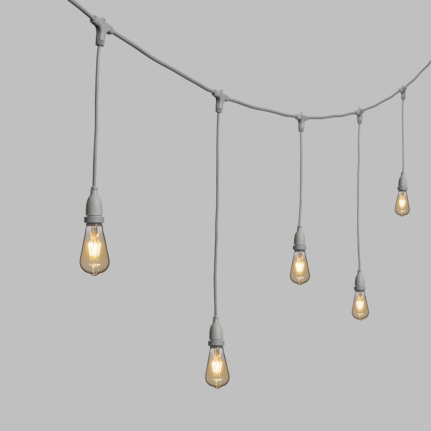 5m Festoon Pendant Lights h. 70cm, 8 LED Bulbs Ø 64mm 4 5m Festoon Pendant Lights h. 70cm, 8 LED Bulbs Ø 64mm 4