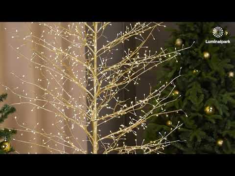 Albero luminoso Tiglio champagne 2,3 m, 1560 microled bianco caldo e bianco freddo, uso interno 2