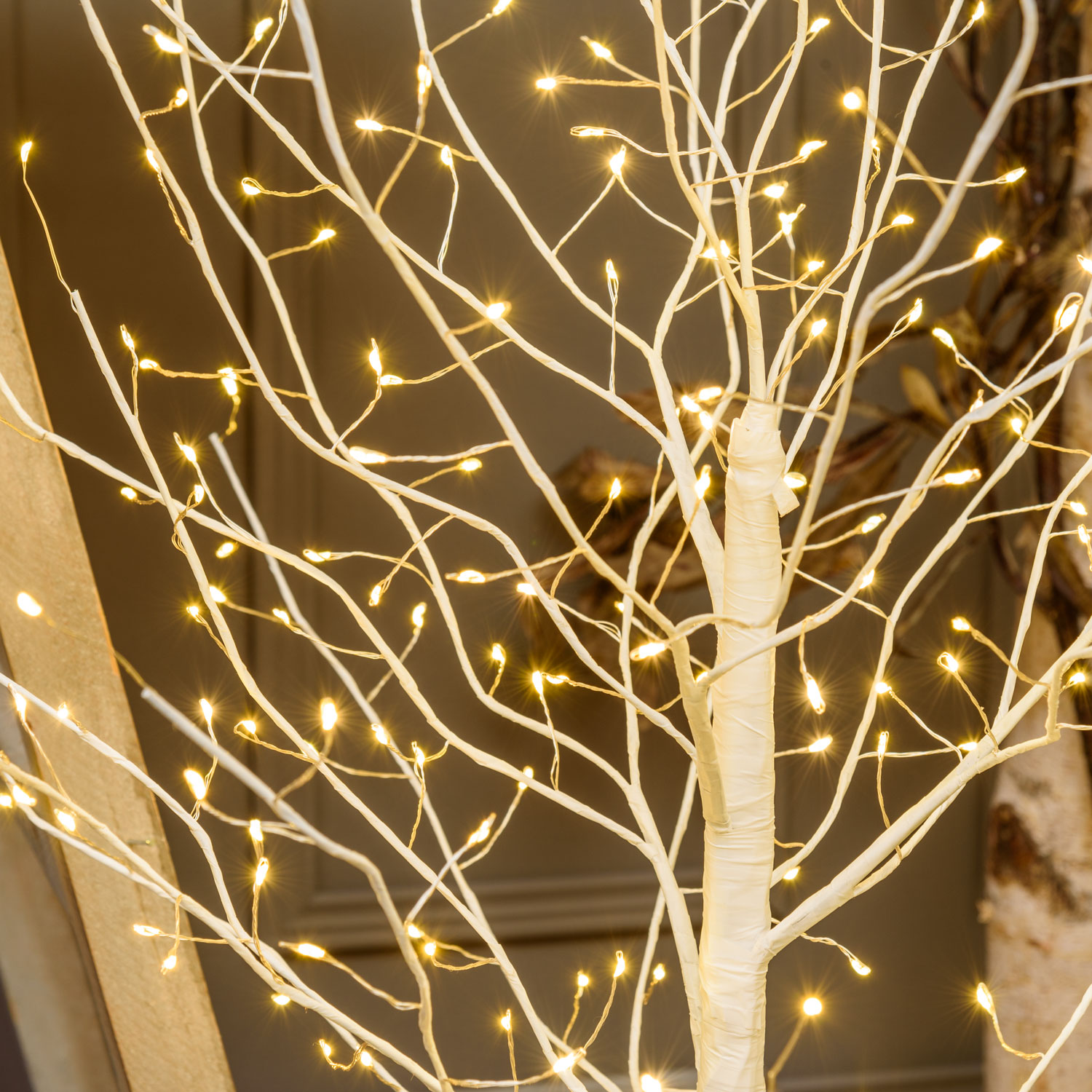 Albero Ramo luminoso Leccio bianco 1,2 m, 336 microled bianco caldo, uso interno 3 Albero Ramo luminoso Leccio bianco 1,2 m, 336 microled bianco caldo, uso interno 3