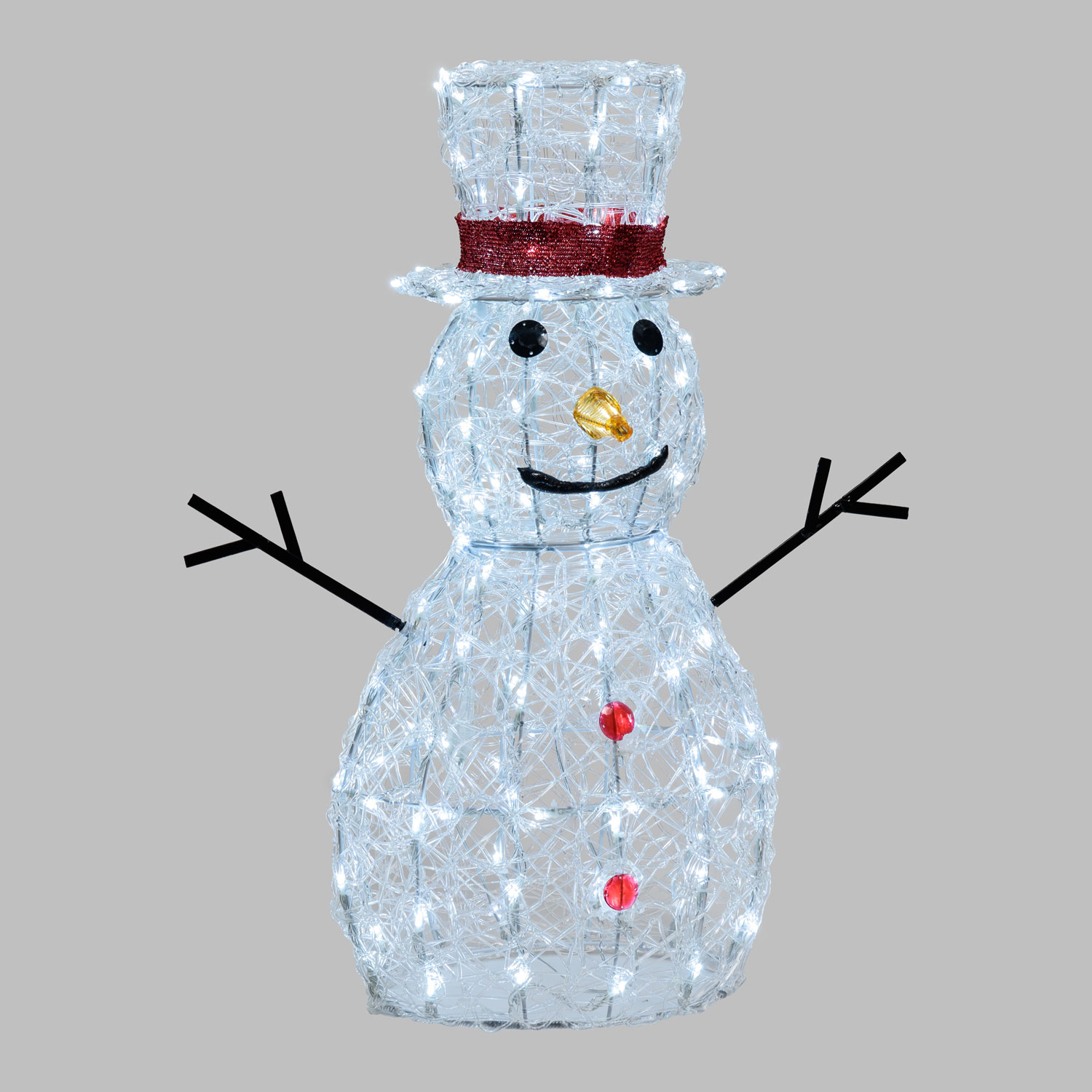 Schneemann weiches Akryl, 70 cm, 160 LEDs kaltweiß 5 Schneemann weiches Akryl, 70 cm, 160 LEDs kaltweiß 5