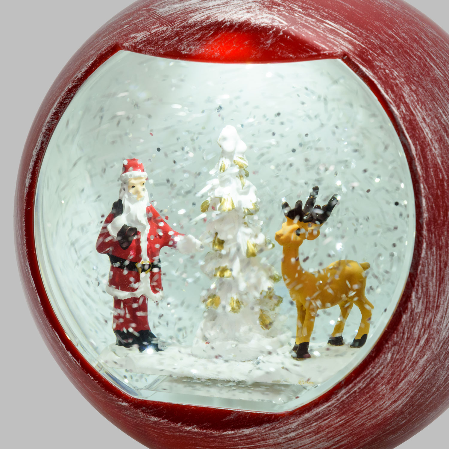 Sphärische rote LED Weihnachtslaterne mit Wasser gefüllt, h 16 cm, warmweiß 4 Sphärische rote LED Weihnachtslaterne mit Wasser gefüllt, h 16 cm, warmweiß 4