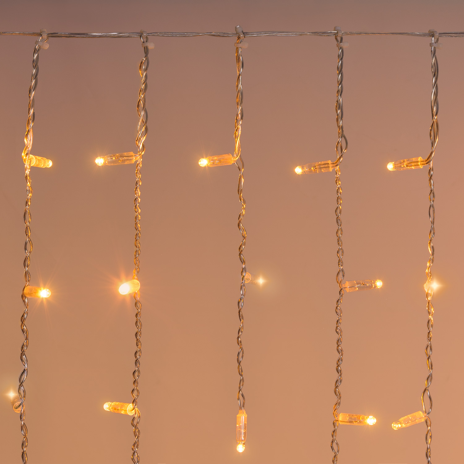 Eisregenlichter Connect ProLine 36V Dual Color Flashing, 2 x H 0,8 m, 80 Maxiled warmweiß, transparentes Kabel 5