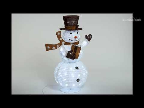 Muñeco de Nieve 3D plegable h. 125 cm, led blanco frío 2 Muñeco de Nieve 3D plegable h. 125 cm, led blanco frío 2
