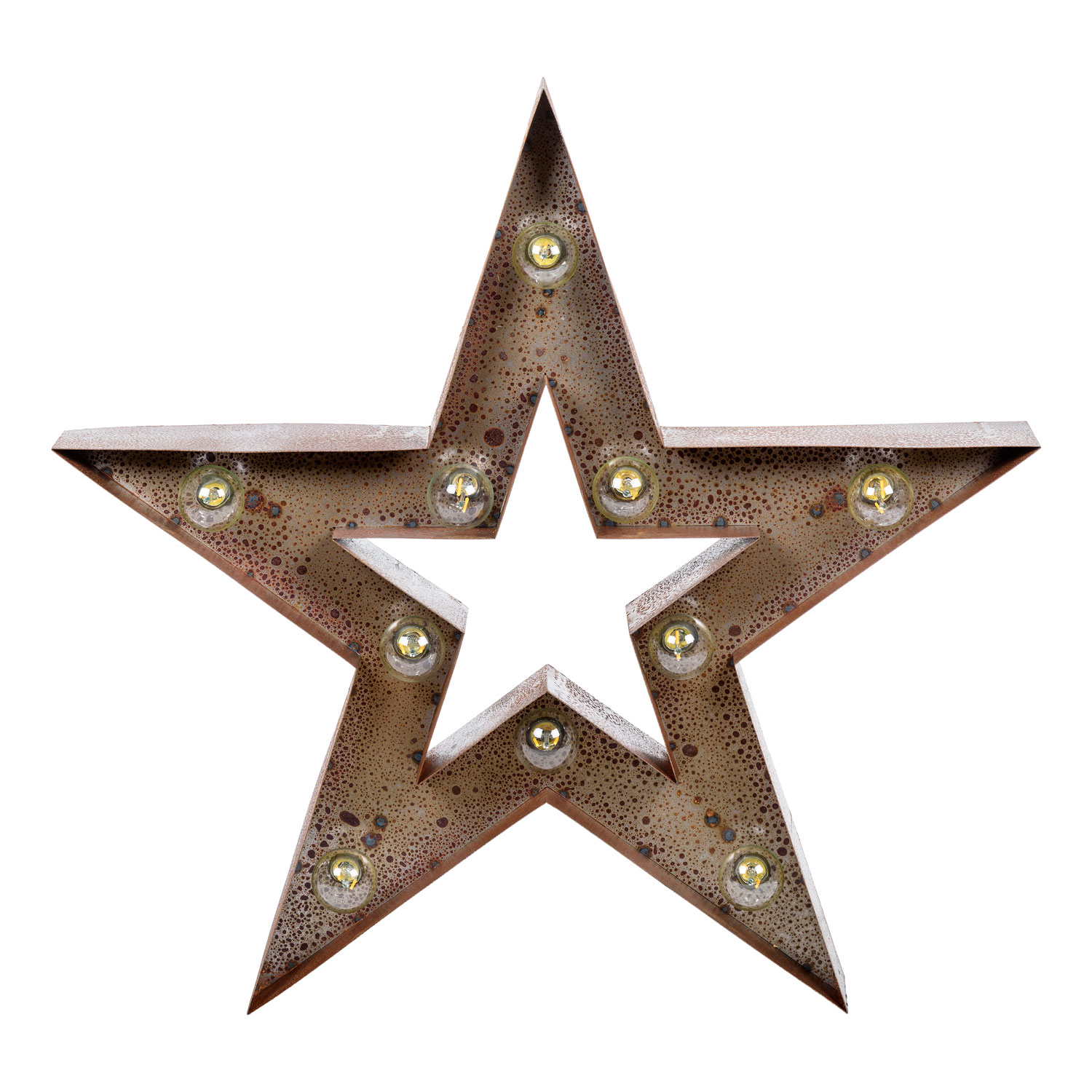 60 cm Brown Metal Star with 10 E14 Lamp Holders 3 60 cm Brown Metal Star with 10 E14 Lamp Holders 3