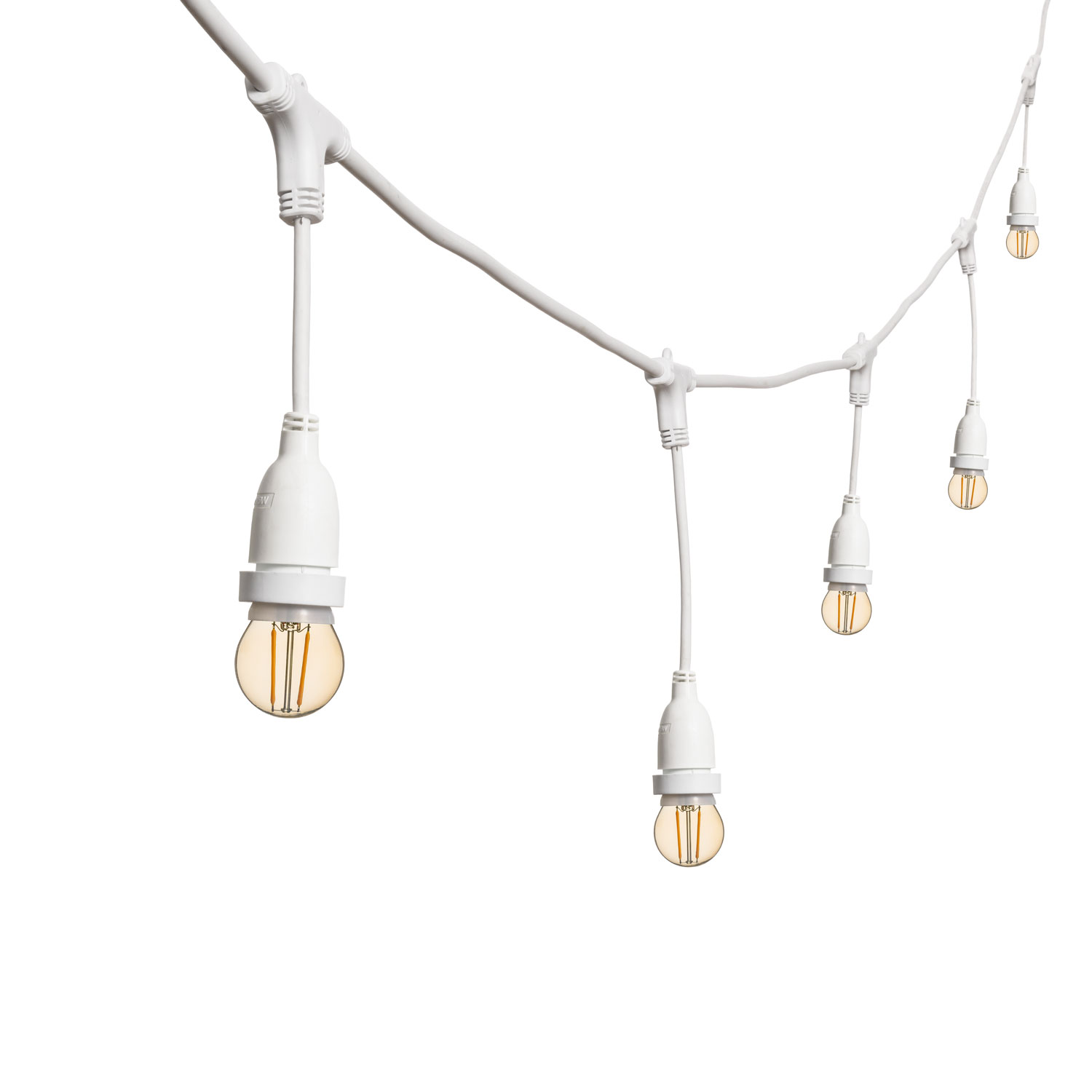 Guirnalda 5m con bombillas led colgantes de 2W globo Ø 45mm Guirnalda 5m con bombillas led colgantes de 2W globo Ø 45mm
