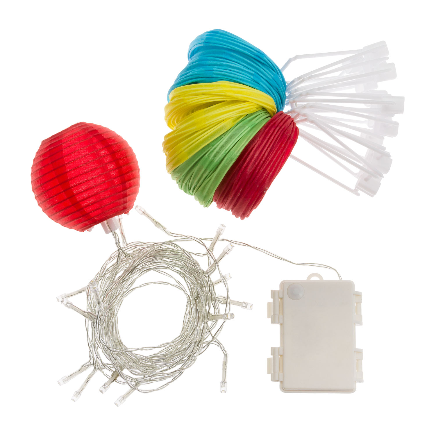 Dekolichterkette 5,25 m, 16 bunte Lampions mit kaltweißen LEDs 11 Dekolichterkette 5,25 m, 16 bunte Lampions mit kaltweißen LEDs 11