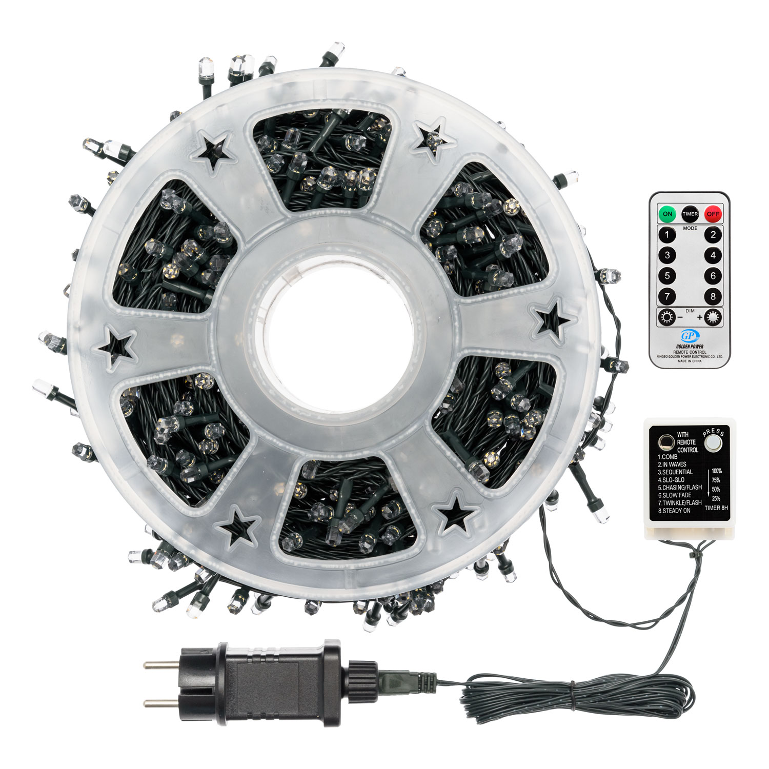 Guirlande 50,5 m, 500 led Diamant multicolor, câble vert 5 Guirlande 50,5 m, 500 led Diamant multicolor, câble vert 5