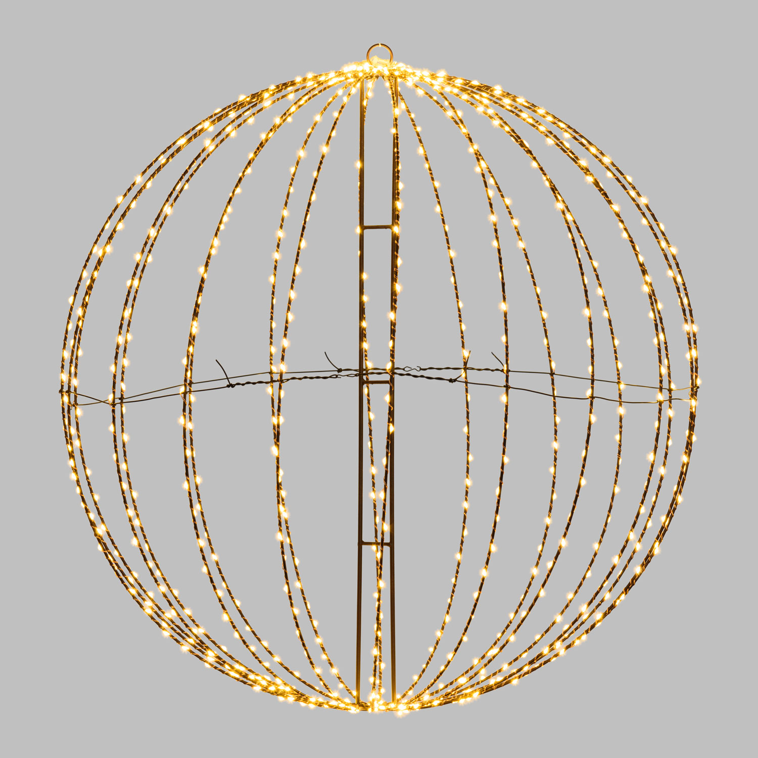 Braune klappbare 3D-Lichtsphäre, Ø 74 cm, 720 mit hoher Dichte Licht warmweiße Micro-LEDs, für Innenbereich 5 Braune klappbare 3D-Lichtsphäre, Ø 74 cm, 720 mit hoher Dichte Licht warmweiße Micro-LEDs, für Innenbereich 5