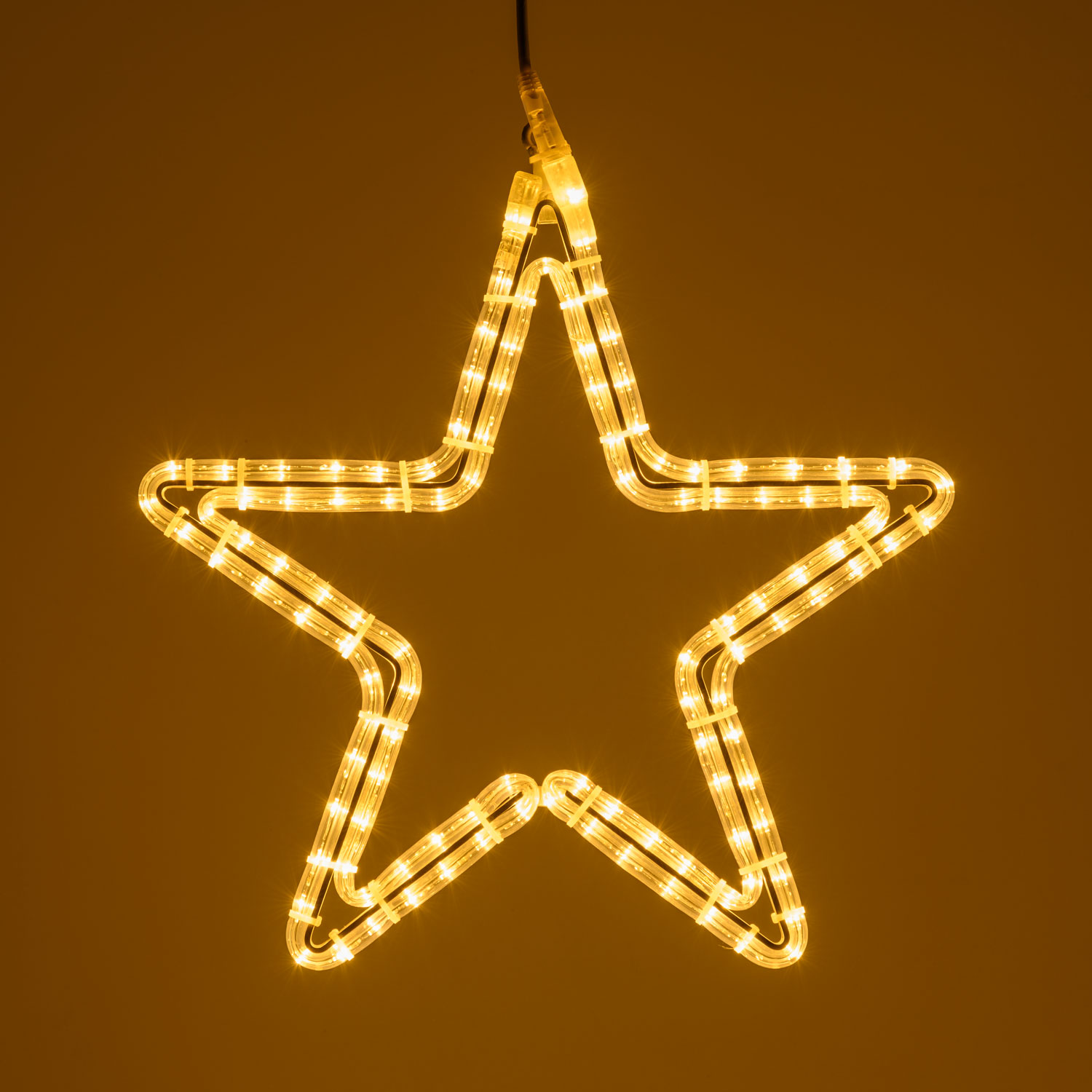 Stella in tubo luminoso, 47 x 45 cm, 116 led bianco caldo Stella in tubo luminoso, 47 x 45 cm, 116 led bianco caldo